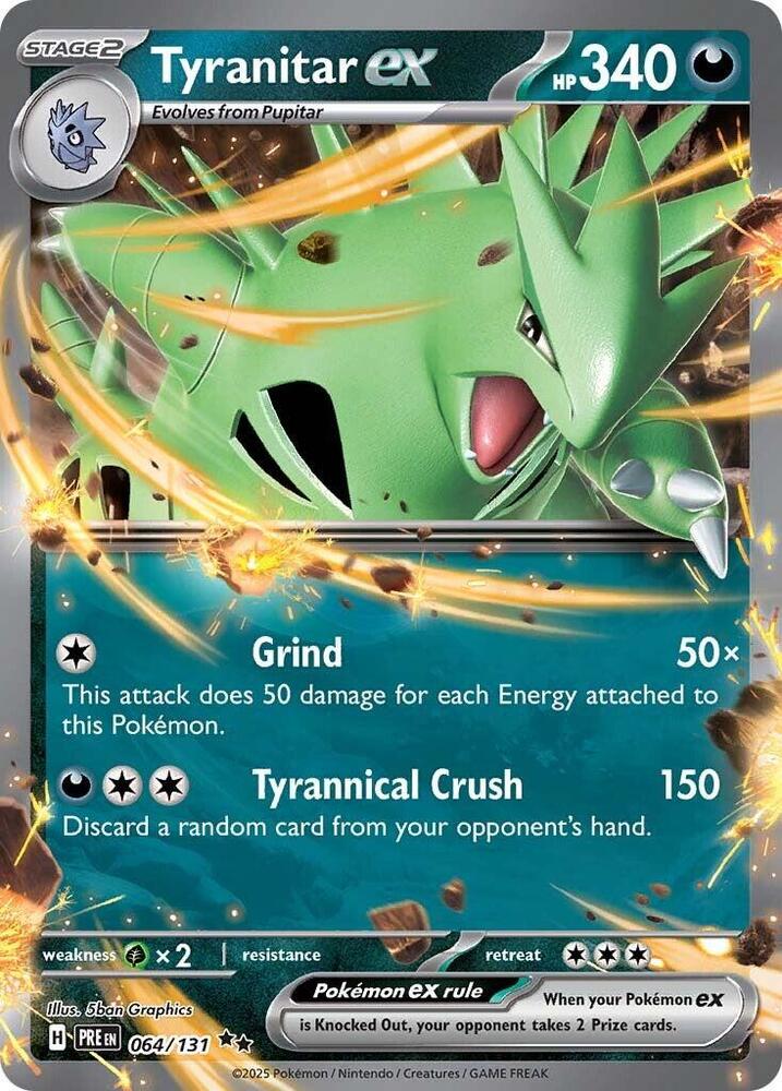 Tyranitar ex (064/131) [Scarlet & Violet: Prismatic Evolutions] | Galactic Gamez