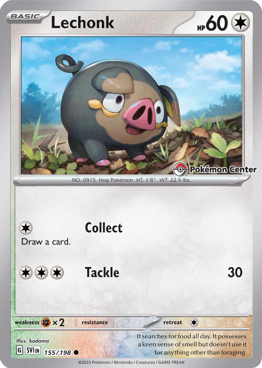 Lechonk (155/198) (Pokemon Center Exclusive) [Scarlet & Violet: Base Set] | Galactic Gamez