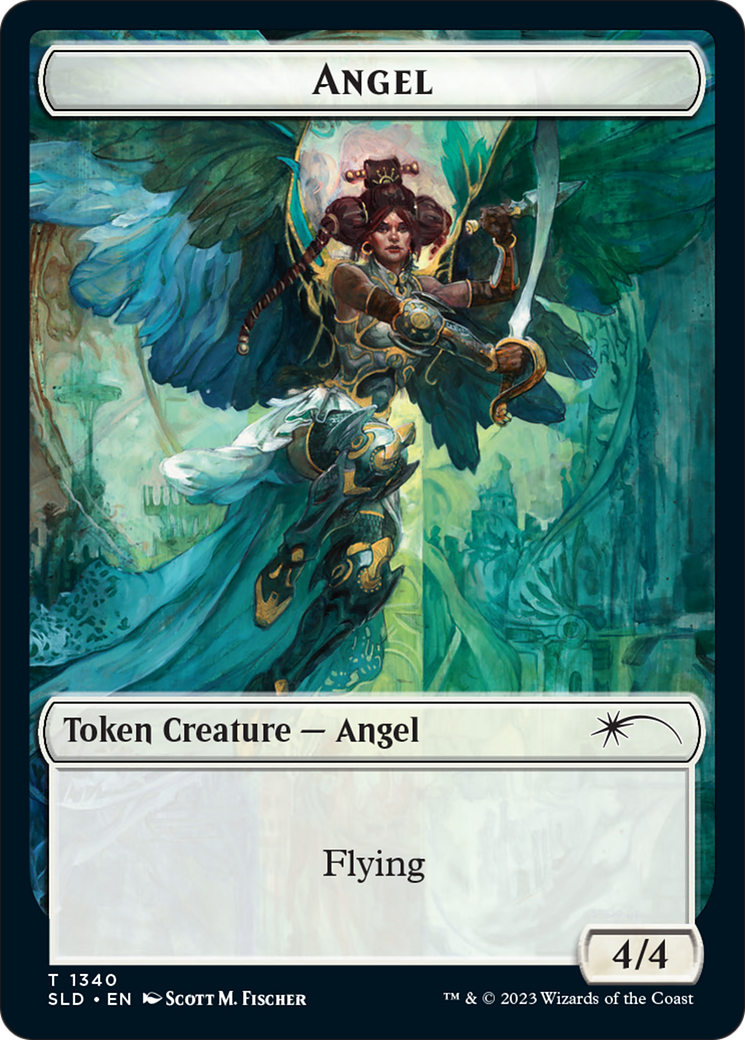 Angel (SLD) // Soldier (GRN) Double-Sided Token [Secret Lair: Angels Tokens] | Galactic Gamez