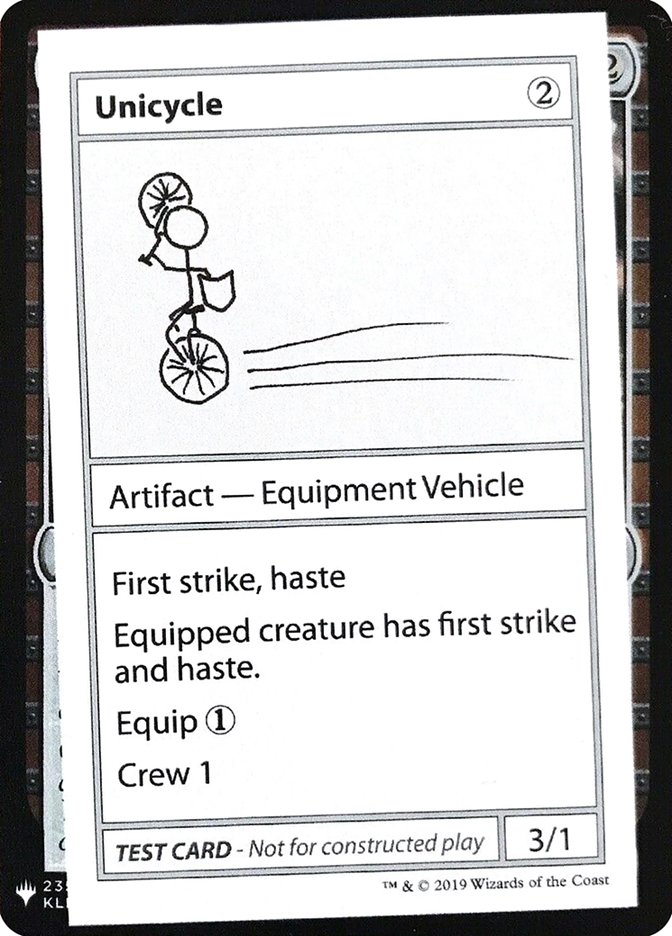 Unicycle [Mystery Booster Playtest Cards] | Galactic Gamez