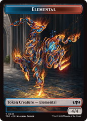 Elemental (0027) // Monk Double-Sided Token [Tarkir: Dragonstorm Commander Tokens] | Galactic Gamez