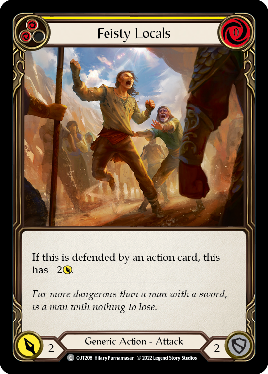 Feisty Locals (Yellow) [OUT208] (Outsiders)  Rainbow Foil | Galactic Gamez