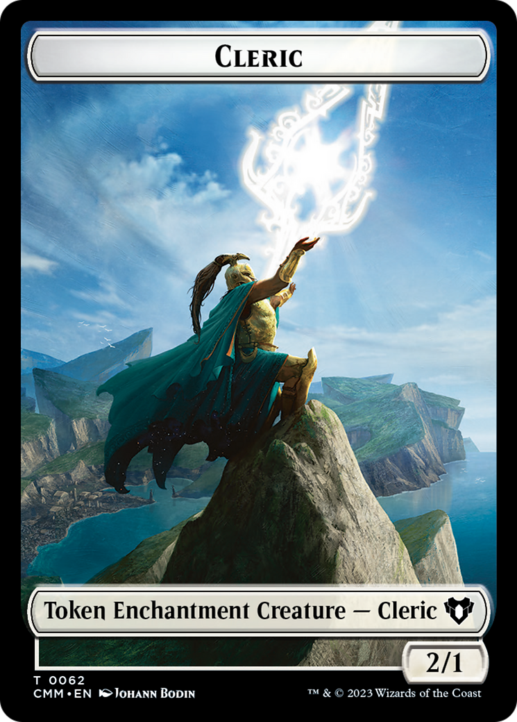 Elf Warrior // Cleric Double-Sided Token [Commander Masters Tokens] | Galactic Gamez