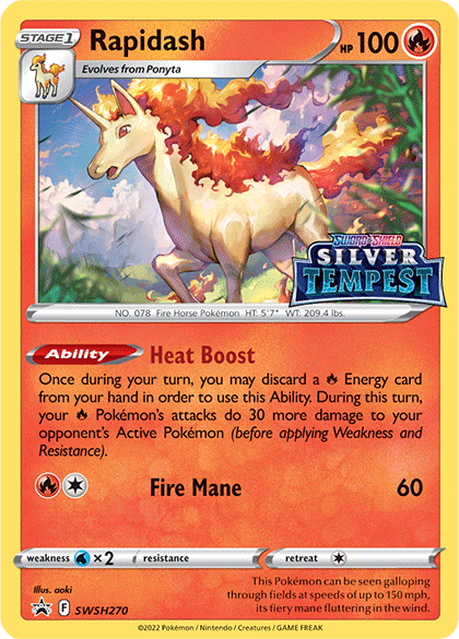 Rapidash (SWSH270) (Prerelease) [Sword & Shield: Black Star Promos] | Galactic Gamez