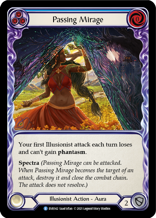 Passing Mirage (Blue) [EVR142] (Everfest)  1st Edition Rainbow Foil | Galactic Gamez