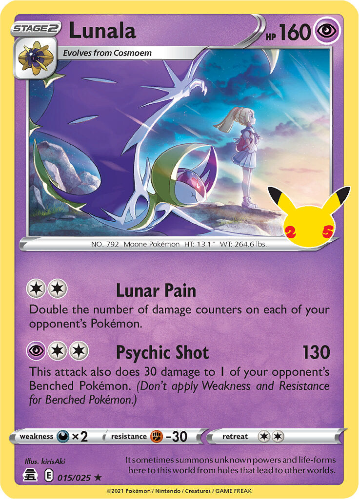 Lunala (015/025) [Celebrations: 25th Anniversary] | Galactic Gamez