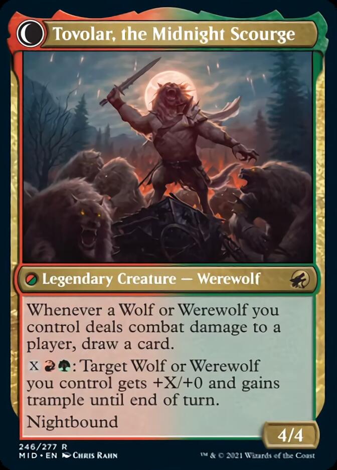 Tovolar, Dire Overlord // Tovolar, the Midnight Scourge [Innistrad: Midnight Hunt] | Galactic Gamez