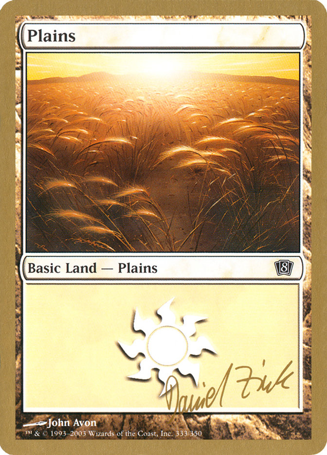 Plains (dz333) (Daniel Zink) [World Championship Decks 2003] | Galactic Gamez