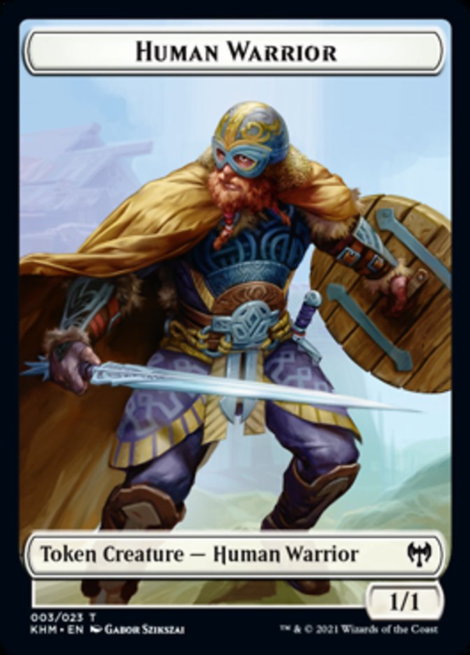 Human Warrior Token [Kaldheim Tokens] | Galactic Gamez