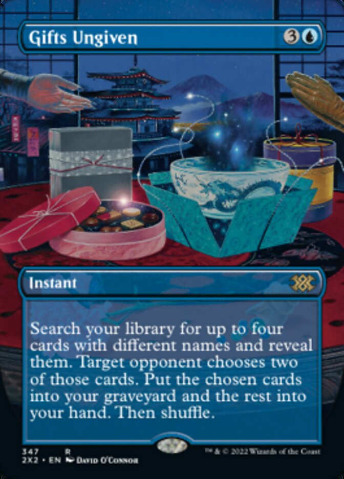 Gifts Ungiven (Borderless Alternate Art) [Double Masters 2022] | Galactic Gamez