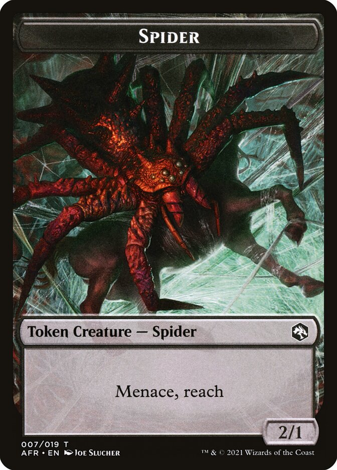 Spider // Zariel, Archduke of Avernus Emblem Double-Sided Token [Dungeons & Dragons: Adventures in the Forgotten Realms Tokens] | Galactic Gamez