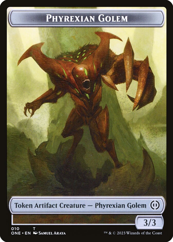 Phyrexian Goblin // Phyrexian Golem Double-Sided Token [Phyrexia: All Will Be One Tokens] | Galactic Gamez