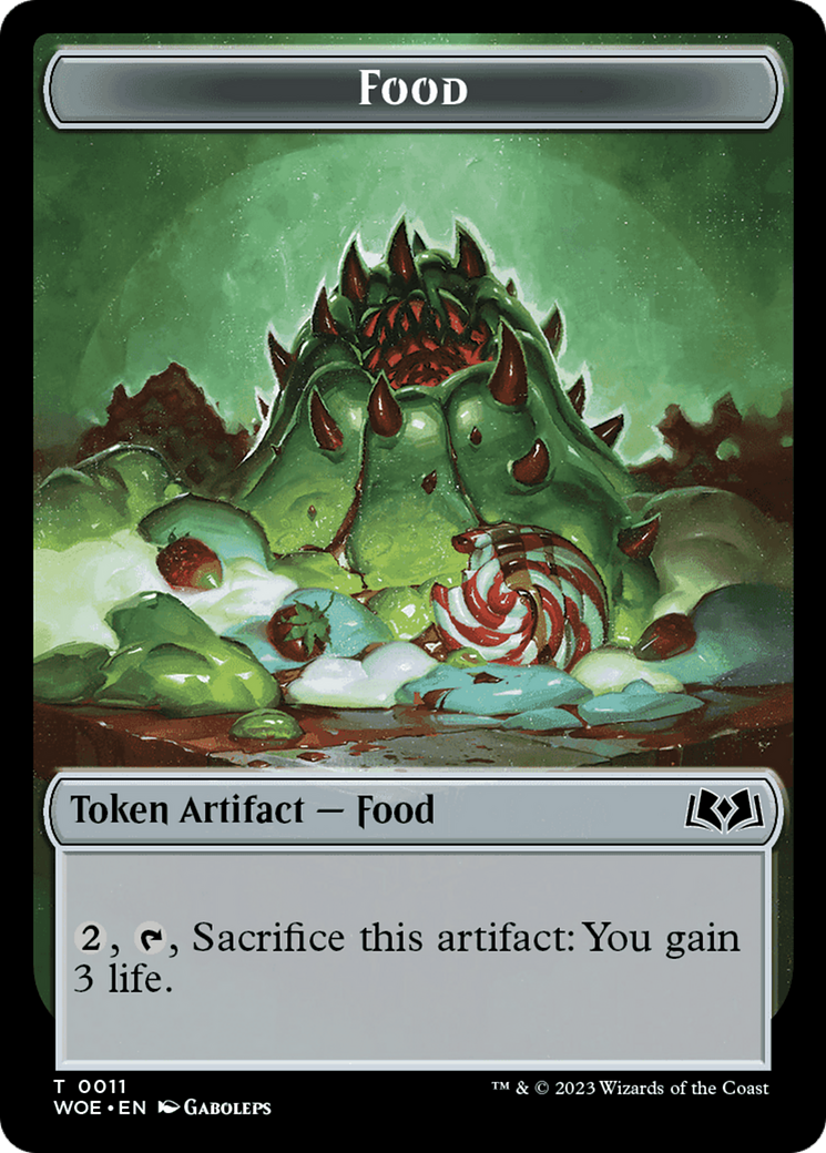 Elemental // Food (0011) Double-Sided Token [Wilds of Eldraine Tokens] | Galactic Gamez