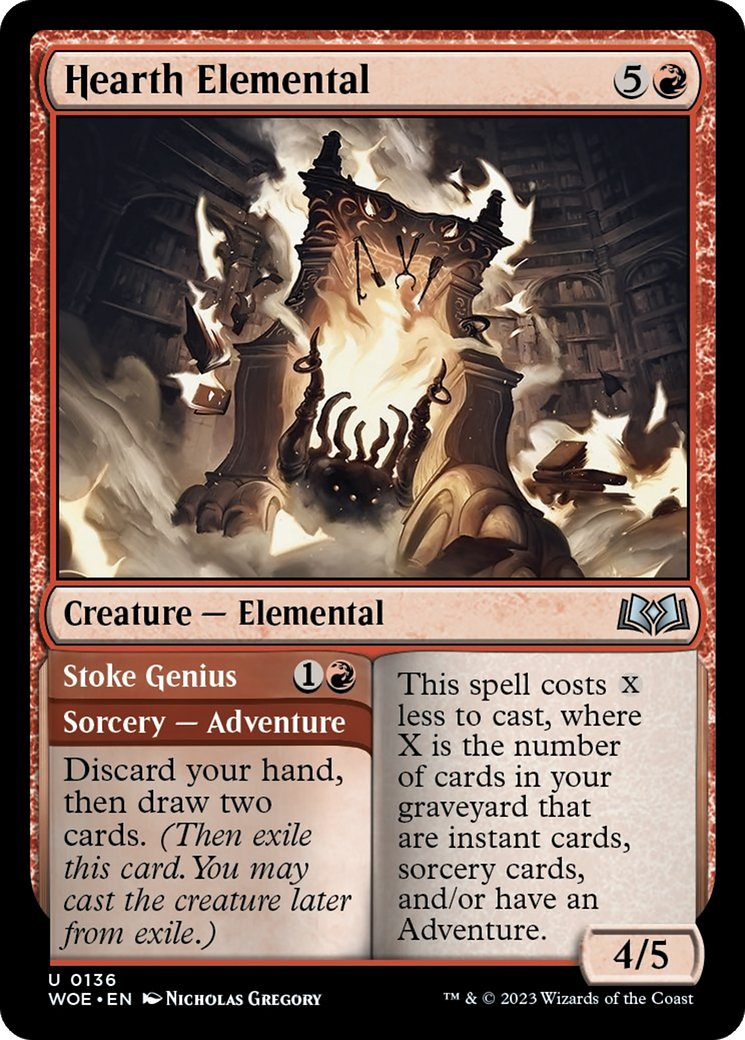 Hearth Elemental // Stoke Genius [Wilds of Eldraine] | Galactic Gamez