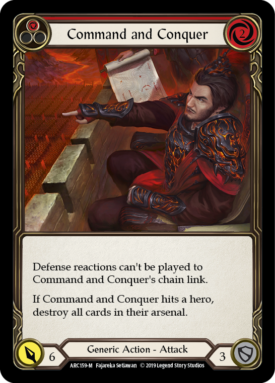 Command and Conquer [ARC159-M] (Arcane Rising)  1st Edition Rainbow Foil | Galactic Gamez
