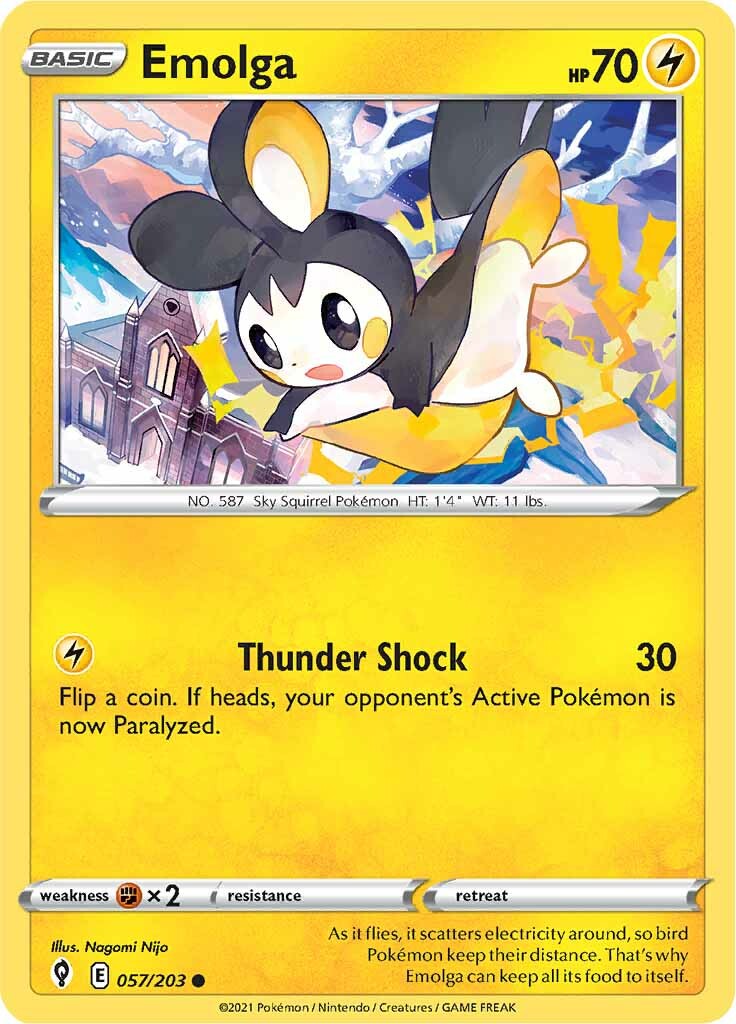 Emolga (057/203) [Sword & Shield: Evolving Skies] | Galactic Gamez