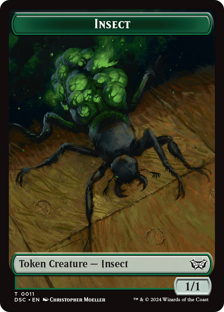 Insect (0011) // Shapeshifter Double-Sided Token [Duskmourn: House of Horror Commander Tokens] | Galactic Gamez