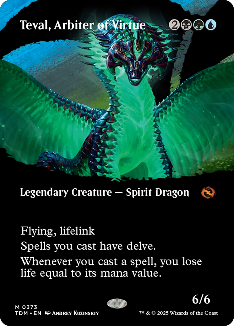 Teval, Arbiter of Virtue (Borderless) [Tarkir: Dragonstorm] | Galactic Gamez
