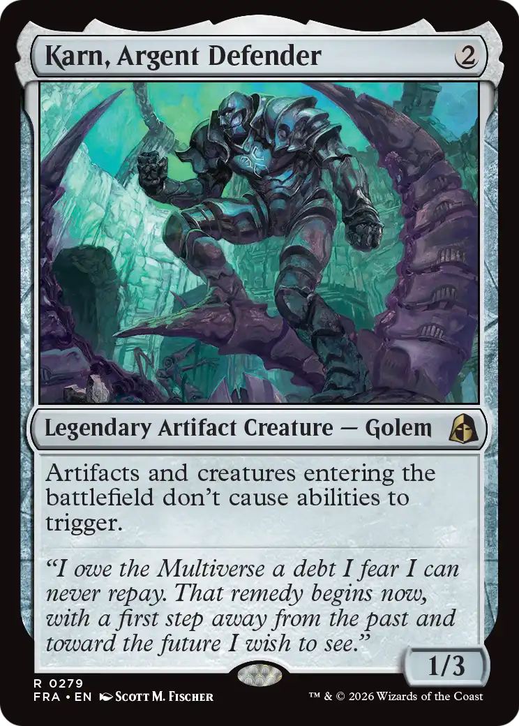 Karn, Argent Defender [Reality Fracture] | Galactic Gamez
