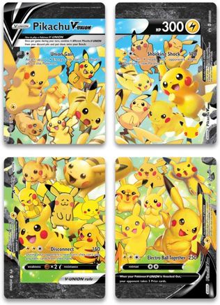 Pikachu V-UNION (Set of 4) [Sword & Shield: Black Star Promos] | Galactic Gamez