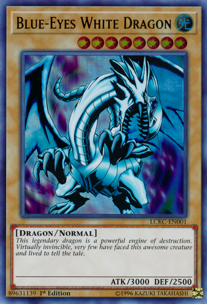 Blue-Eyes White Dragon (Version 1) [LCKC-EN001] Ultra Rare | Galactic Gamez