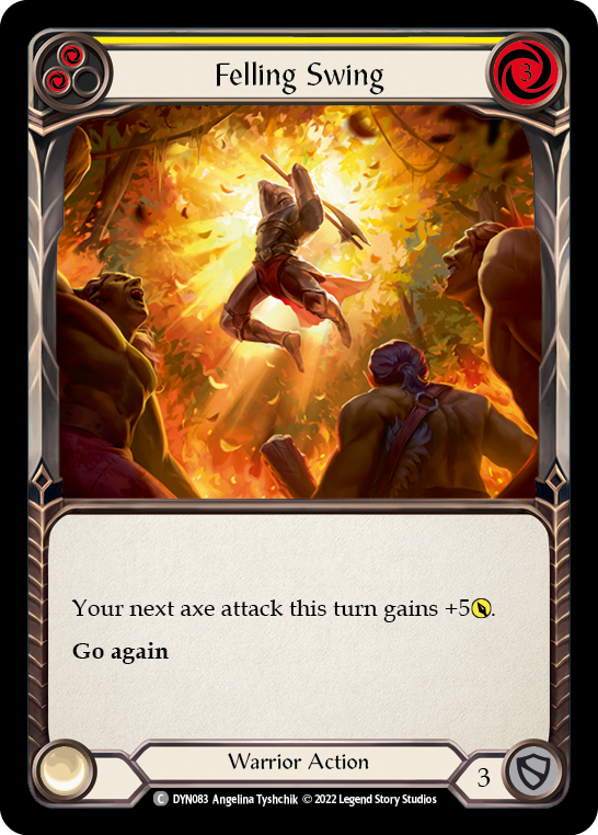 Felling Swing (Yellow) [DYN083] (Dynasty)  Rainbow Foil | Galactic Gamez