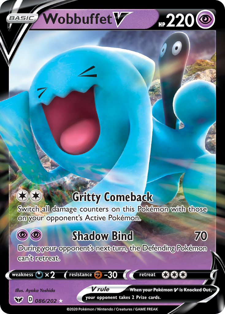 Wobbuffet V (086/202) [Sword & Shield: Base Set] | Galactic Gamez