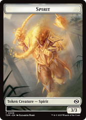 Spirit (0008) // Spirit (0009) Double-Sided Token [Tarkir: Dragonstorm Tokens] | Galactic Gamez