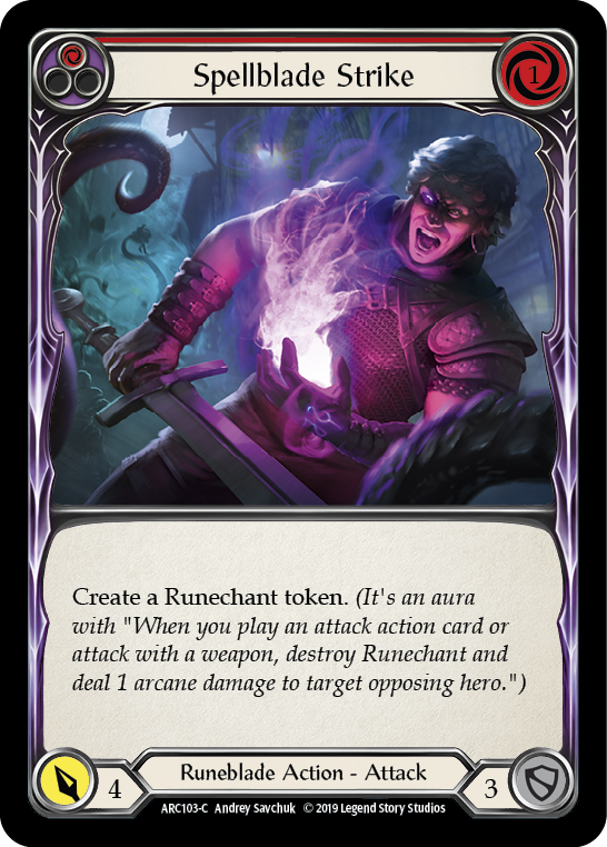 Spellblade Strike (Red) [ARC103-C] (Arcane Rising)  1st Edition Normal | Galactic Gamez
