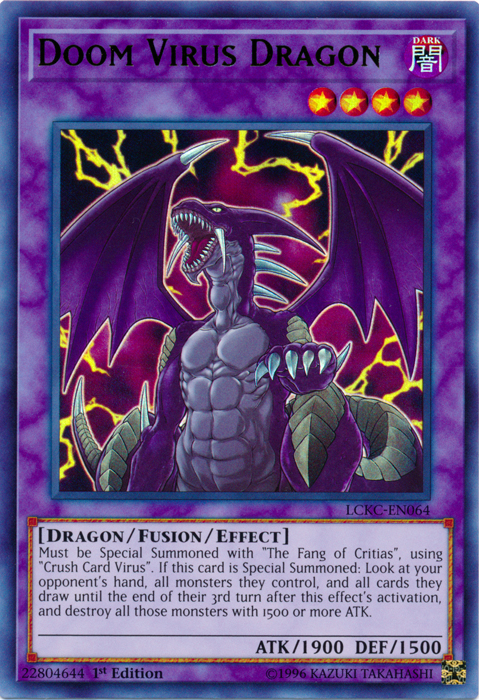 Doom Virus Dragon [LCKC-EN064] Ultra Rare | Galactic Gamez