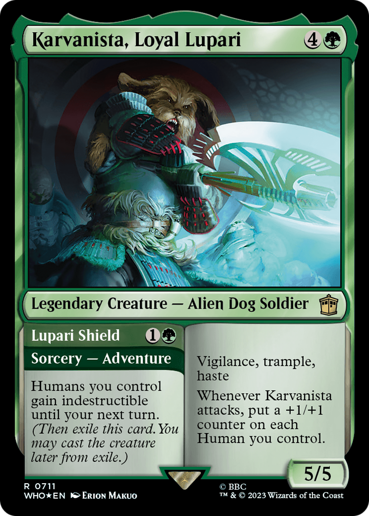 Karvanista, Loyal Lupari // Lupari Shield (Surge Foil) [Doctor Who] | Galactic Gamez