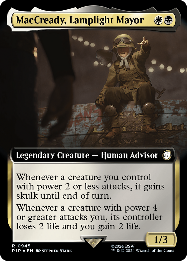 MacCready, Lamplight Mayor (Extended Art) (Surge Foil) [Fallout] | Galactic Gamez