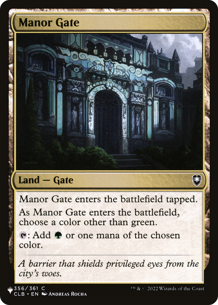 Manor Gate [The List] | Galactic Gamez