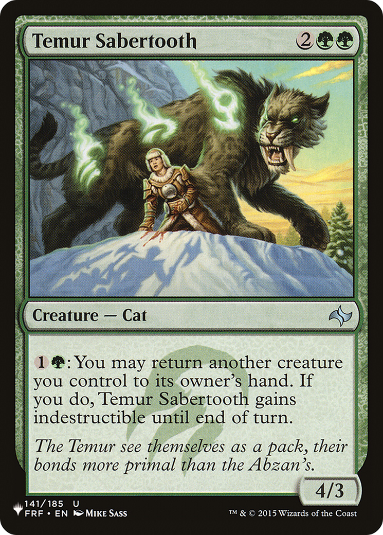 Temur Sabertooth [The List] | Galactic Gamez