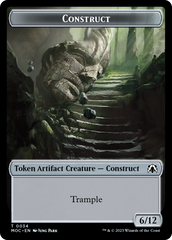 Phyrexian Golem // Construct Double-Sided Token [March of the Machine Commander Tokens] | Galactic Gamez
