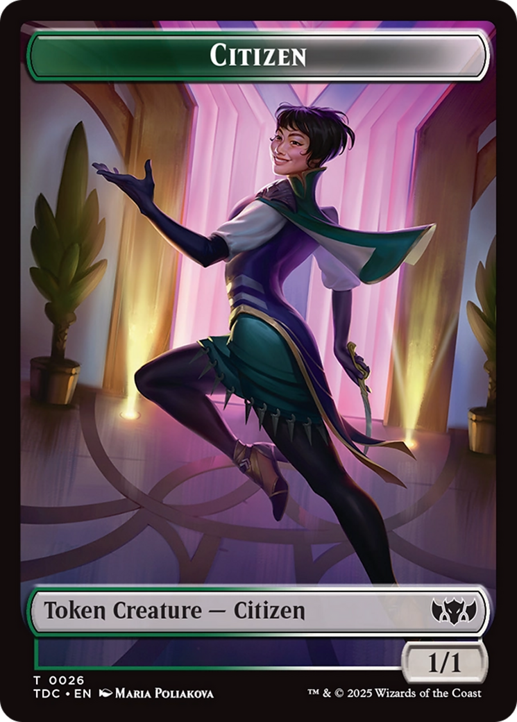 Eldrazi // Citizen Double-Sided Token [Tarkir: Dragonstorm Commander Tokens] | Galactic Gamez