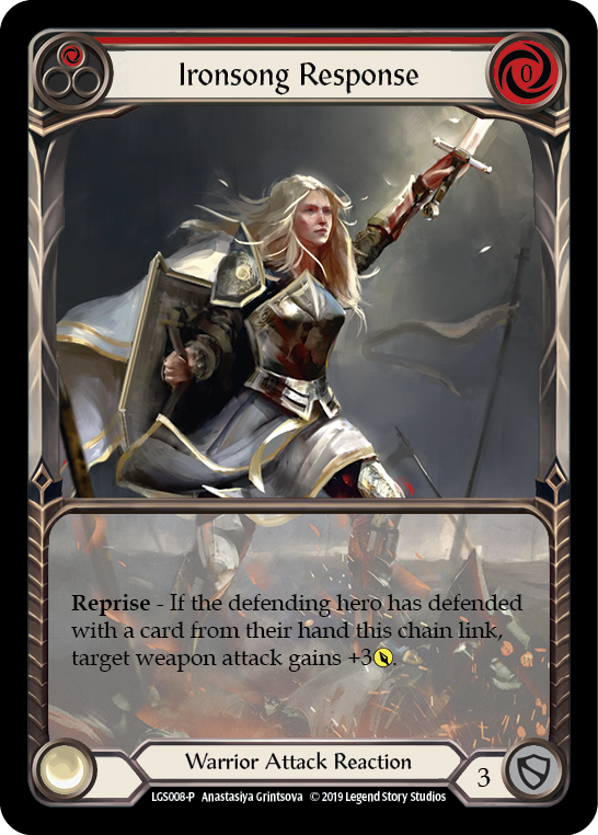 Ironsong Response (Red) [LGS008-P] (Promo)  1st Edition Normal | Galactic Gamez