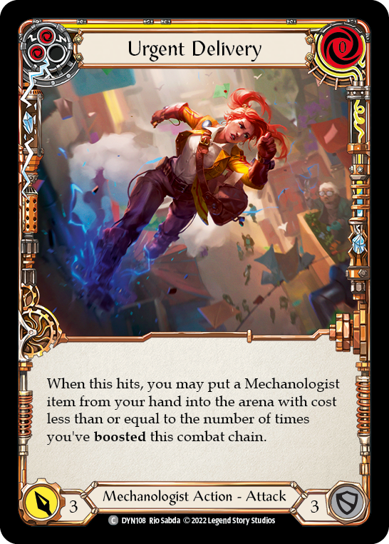Urgent Delivery (Yellow) [DYN108] (Dynasty)  Rainbow Foil | Galactic Gamez