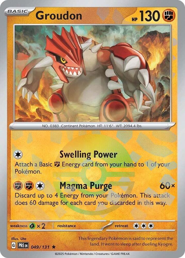 Groudon (049/131) (Poke Ball Pattern) [Scarlet & Violet: Prismatic Evolutions] | Galactic Gamez