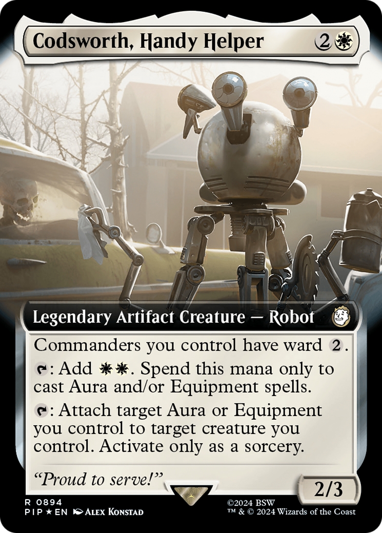 Codsworth, Handy Helper (Extended Art) (Surge Foil) [Fallout] | Galactic Gamez