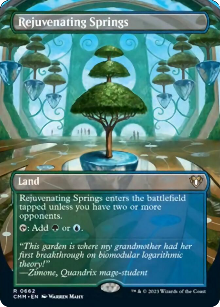 Rejuvenating Springs (Borderless Alternate Art) [Commander Masters] | Galactic Gamez