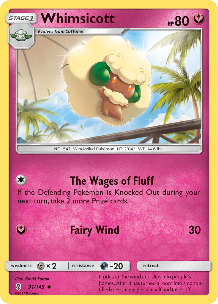 Whimsicott (91/145) [Sun & Moon: Guardians Rising] | Galactic Gamez