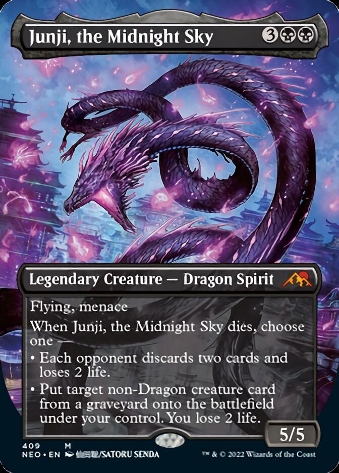 Junji, the Midnight Sky (Borderless Alternate Art) [Kamigawa: Neon Dynasty] | Galactic Gamez