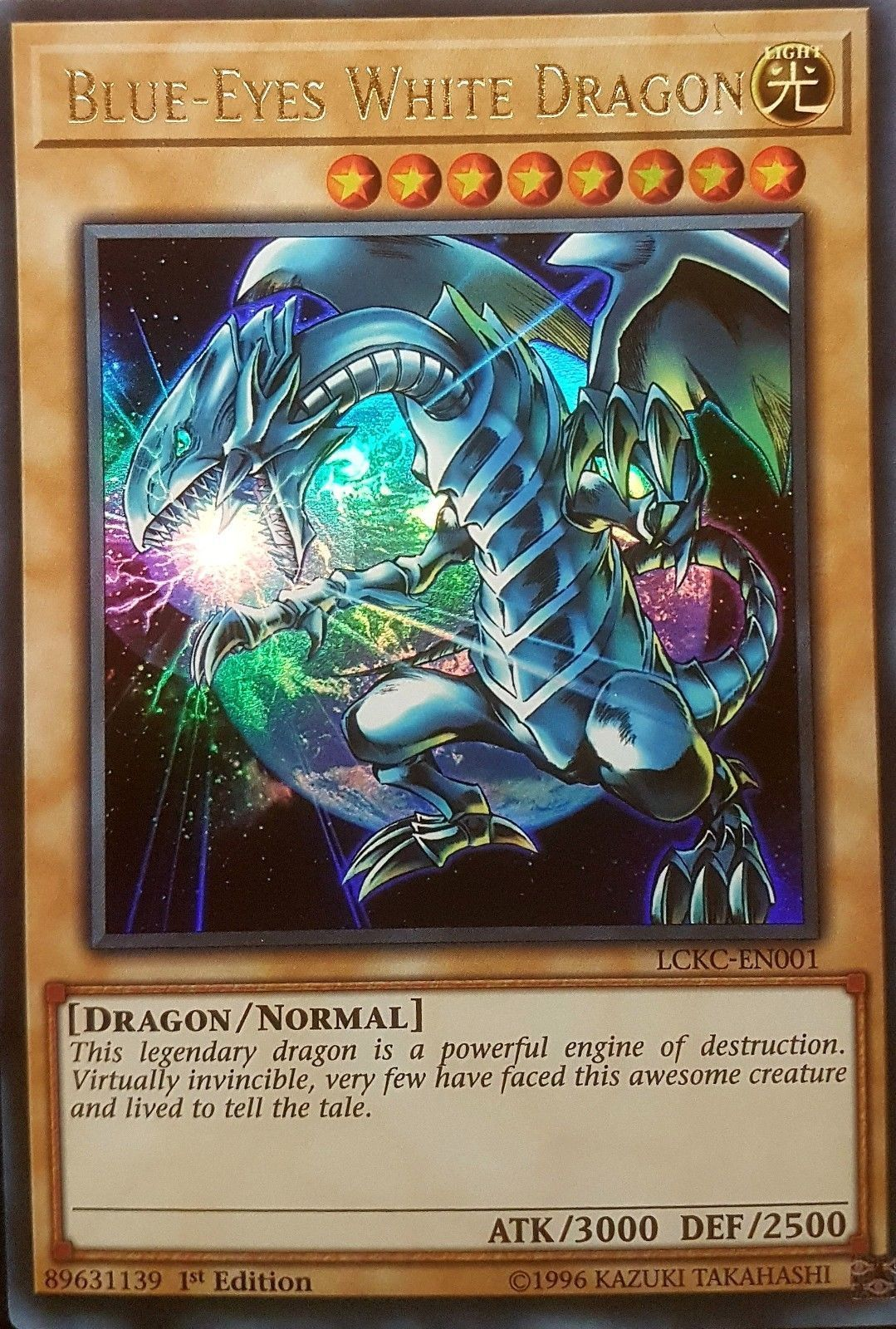 Blue-Eyes White Dragon (Version 3) [LCKC-EN001] Ultra Rare | Galactic Gamez