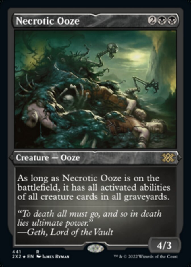 Necrotic Ooze (Foil Etched) [Double Masters 2022] | Galactic Gamez