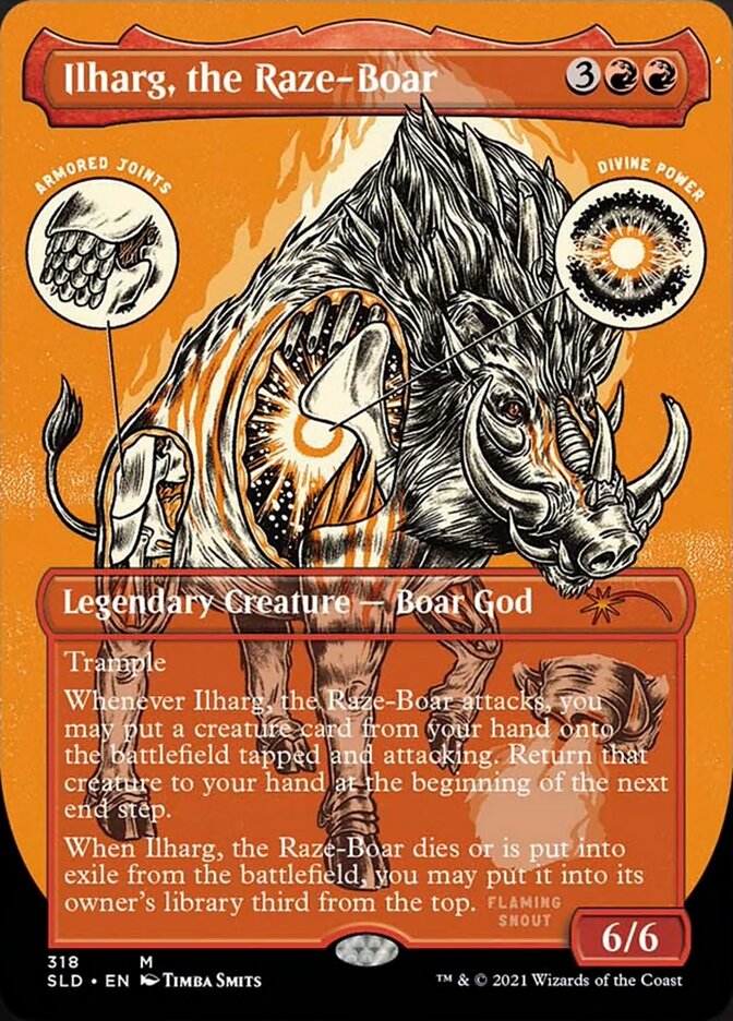 Ilharg, the Raze-Boar (Borderless Foil Etched) [Secret Lair Drop Series] | Galactic Gamez