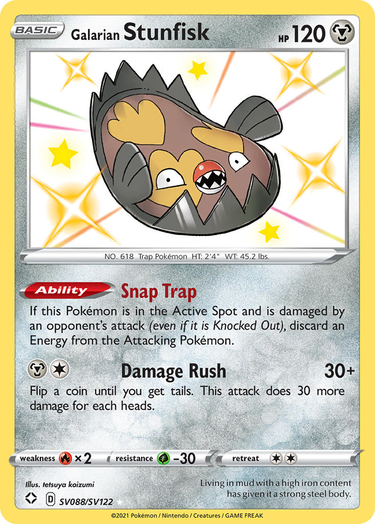Galarian Stunfisk (SV088/SV122) [Sword & Shield: Shining Fates] | Galactic Gamez