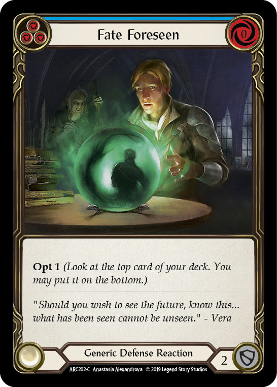 Fate Foreseen (Blue) [ARC202-C] (Arcane Rising)  1st Edition Normal | Galactic Gamez