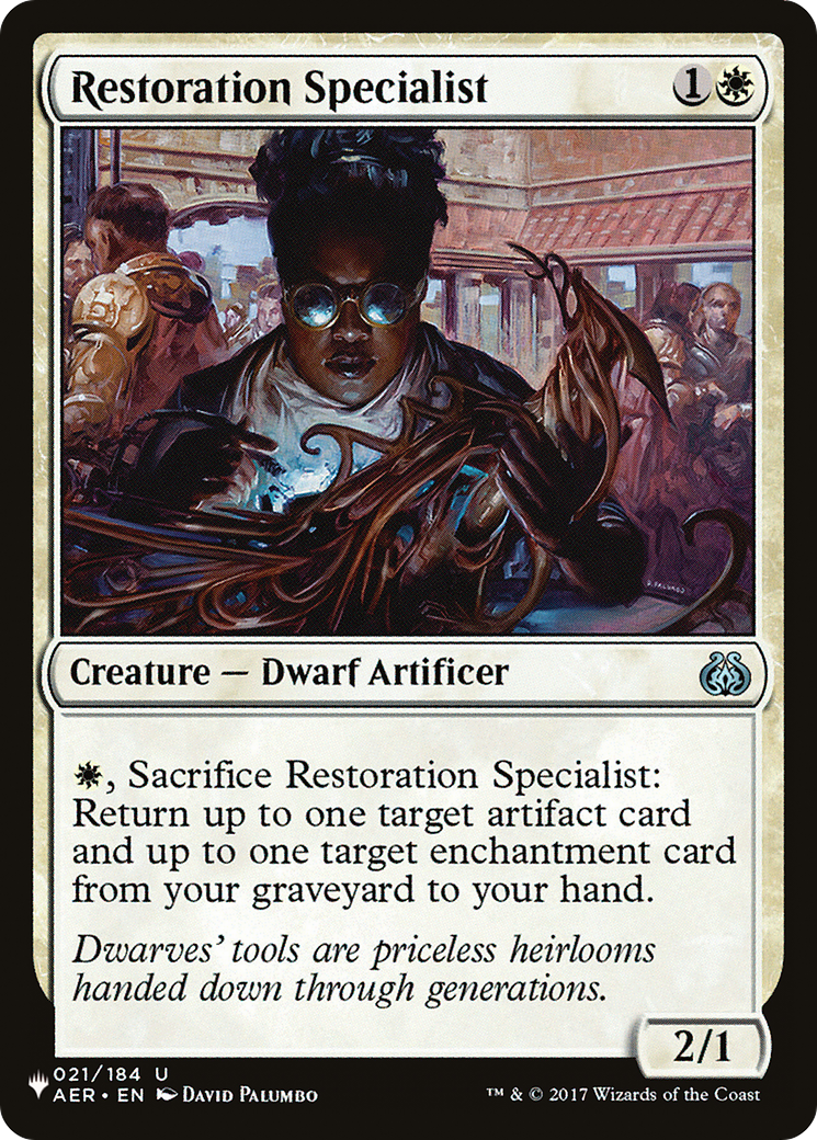 Restoration Specialist [The List Reprints] | Galactic Gamez