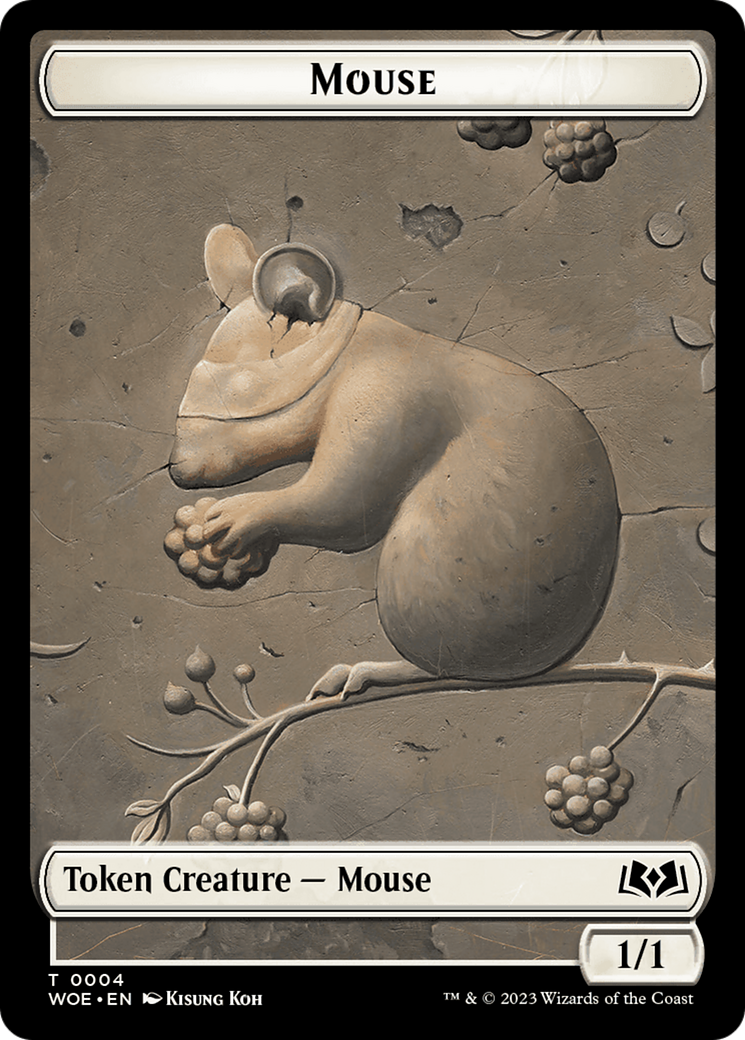 Mouse // Food (0012) Double-Sided Token [Wilds of Eldraine Tokens] | Galactic Gamez